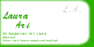 laura ari business card